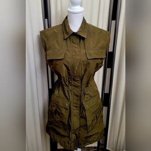 Athleta Khaki Sleeveless Vest/Dress | Size Medium